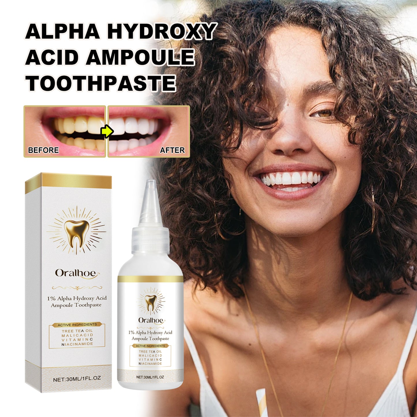 Brightening Toothpaste Deep Cleans Stains, Whitens Teeth, Reduces Bad Breath And Freshens Breath