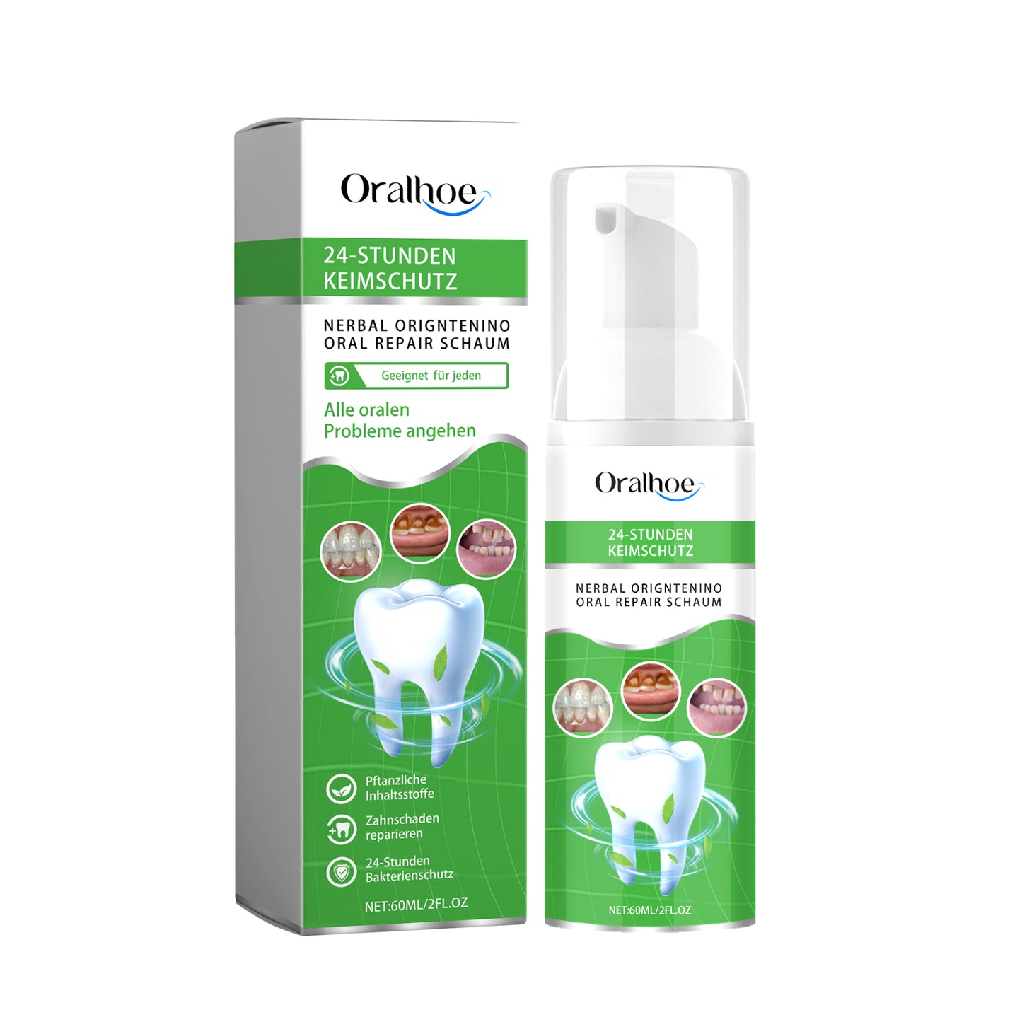 Herbal Oral Repair Foam, Deep Cleaning tartar Stone Fresh Breath Whitening teeth Oral mousse