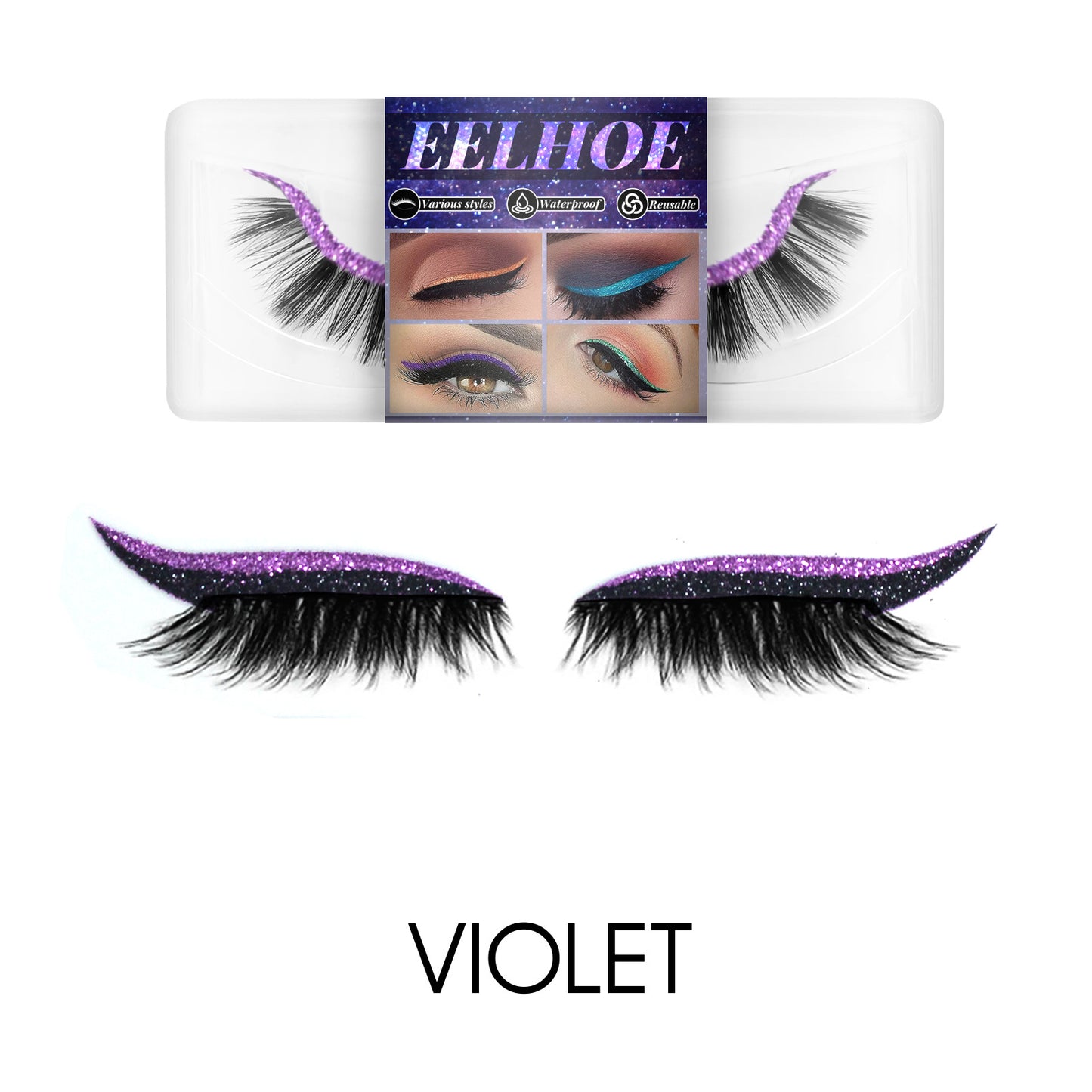 Eyeliner And Eyelash Stickers, Self-Adhesive False Eyelashes With European And American 3d Eyelash Eyeshadow Eyeliner