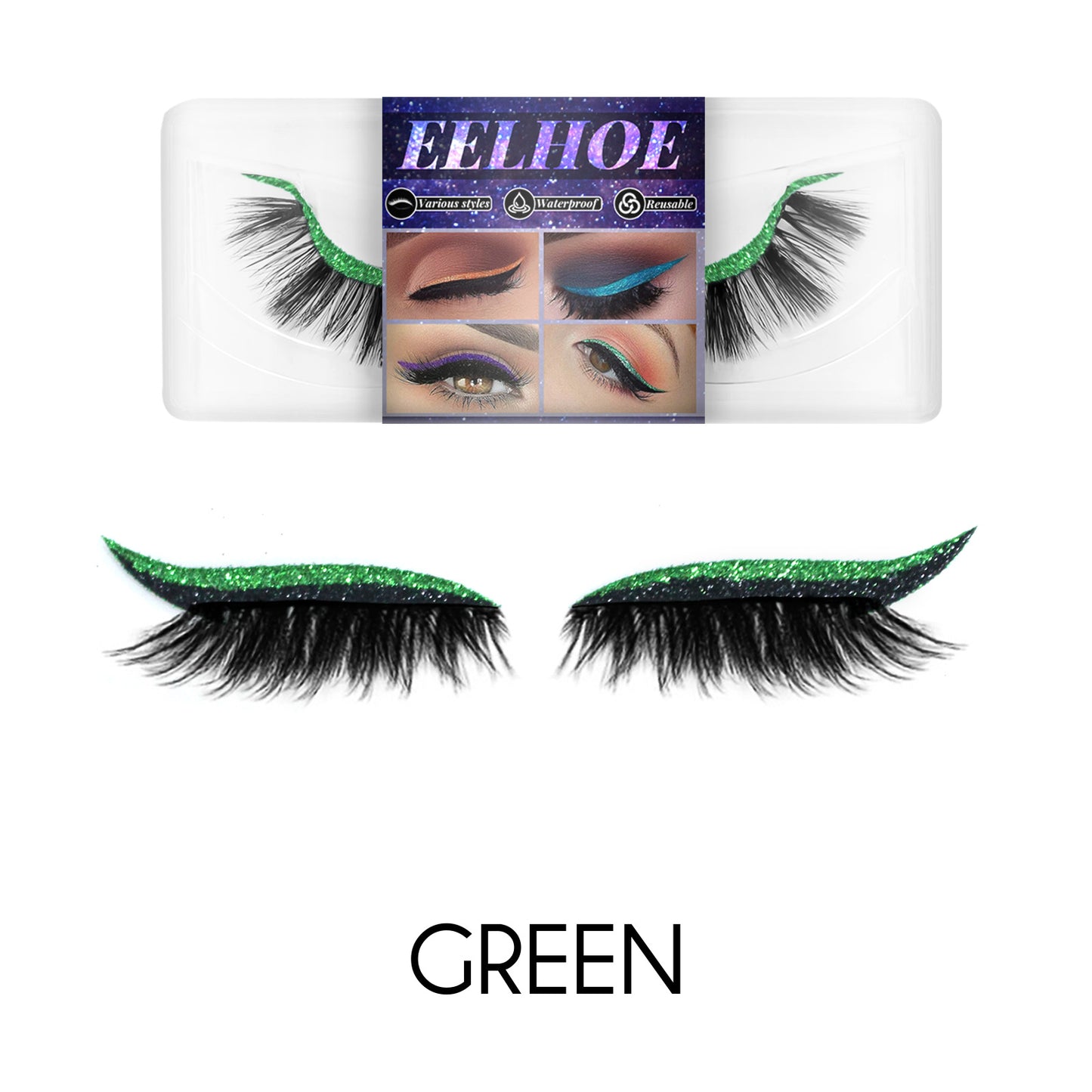 Eyeliner And Eyelash Stickers, Self-Adhesive False Eyelashes With European And American 3d Eyelash Eyeshadow Eyeliner
