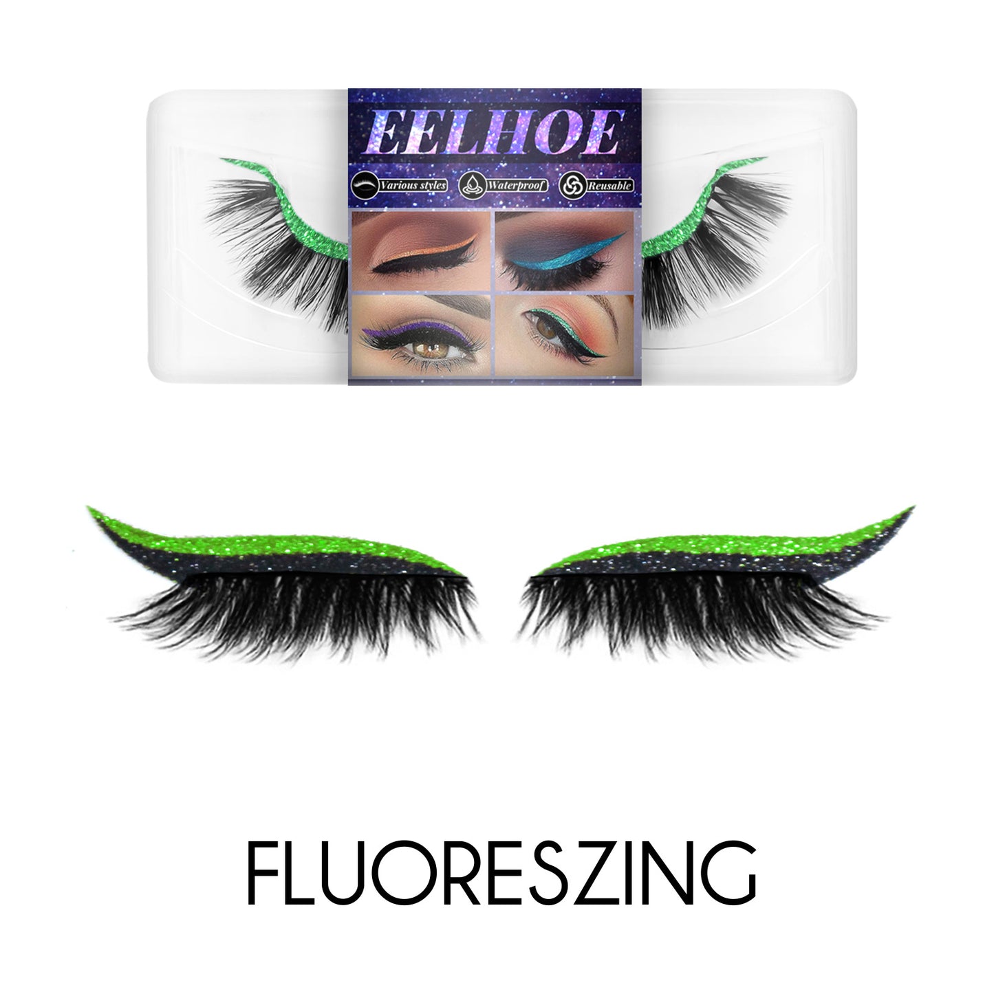 Eyeliner And Eyelash Stickers, Self-Adhesive False Eyelashes With European And American 3d Eyelash Eyeshadow Eyeliner