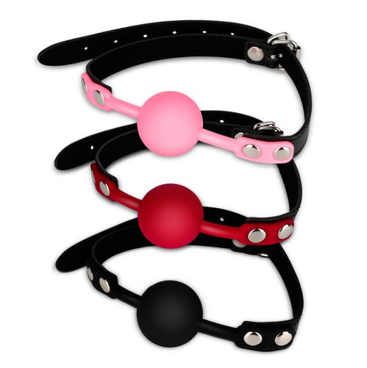 Silicone Sexy Ball Gags Slave Harness Bondage BDSM Fetish Mouth Restraints Toy